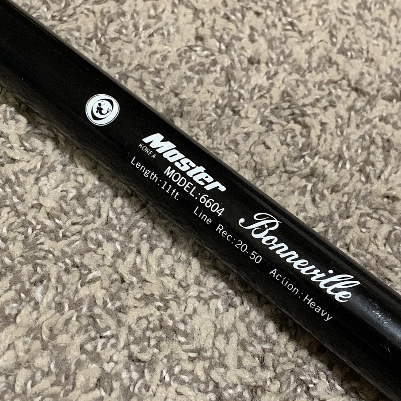 Master 6000 Series Bonneville Model 6604 11 ft Fishing Rod 2 Pc Rod Heavy Action