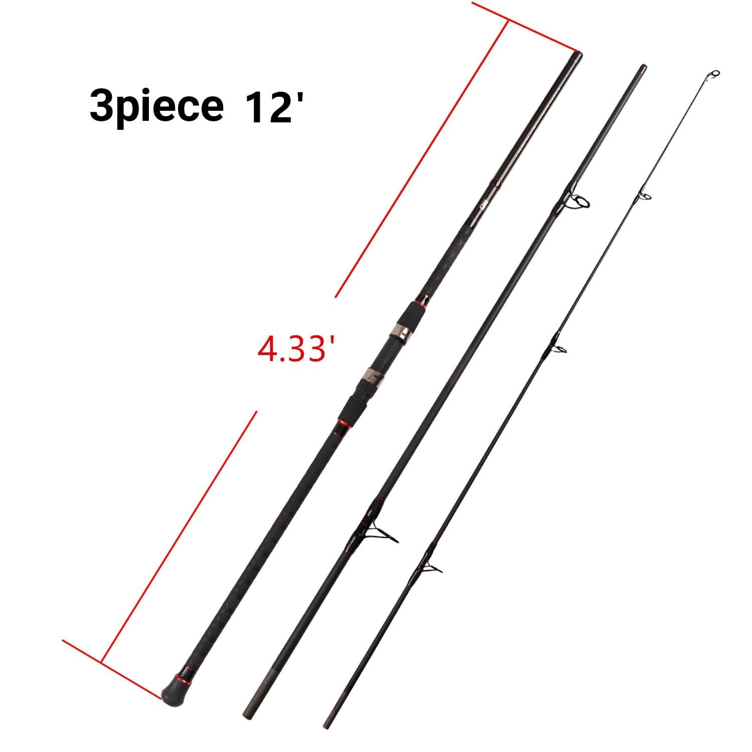 Lightweight Graphite Travel Fishing Rod – 2-Piece/4-Piece Surf Spinning Rod