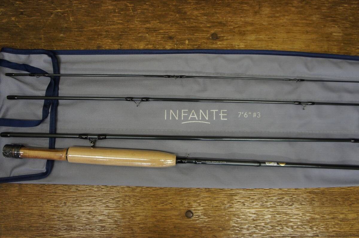 TIEMCO Euflex Infante 763-4 Graphite Fly Rod 7ft6in 3 Line 4pcs Uplock Japan