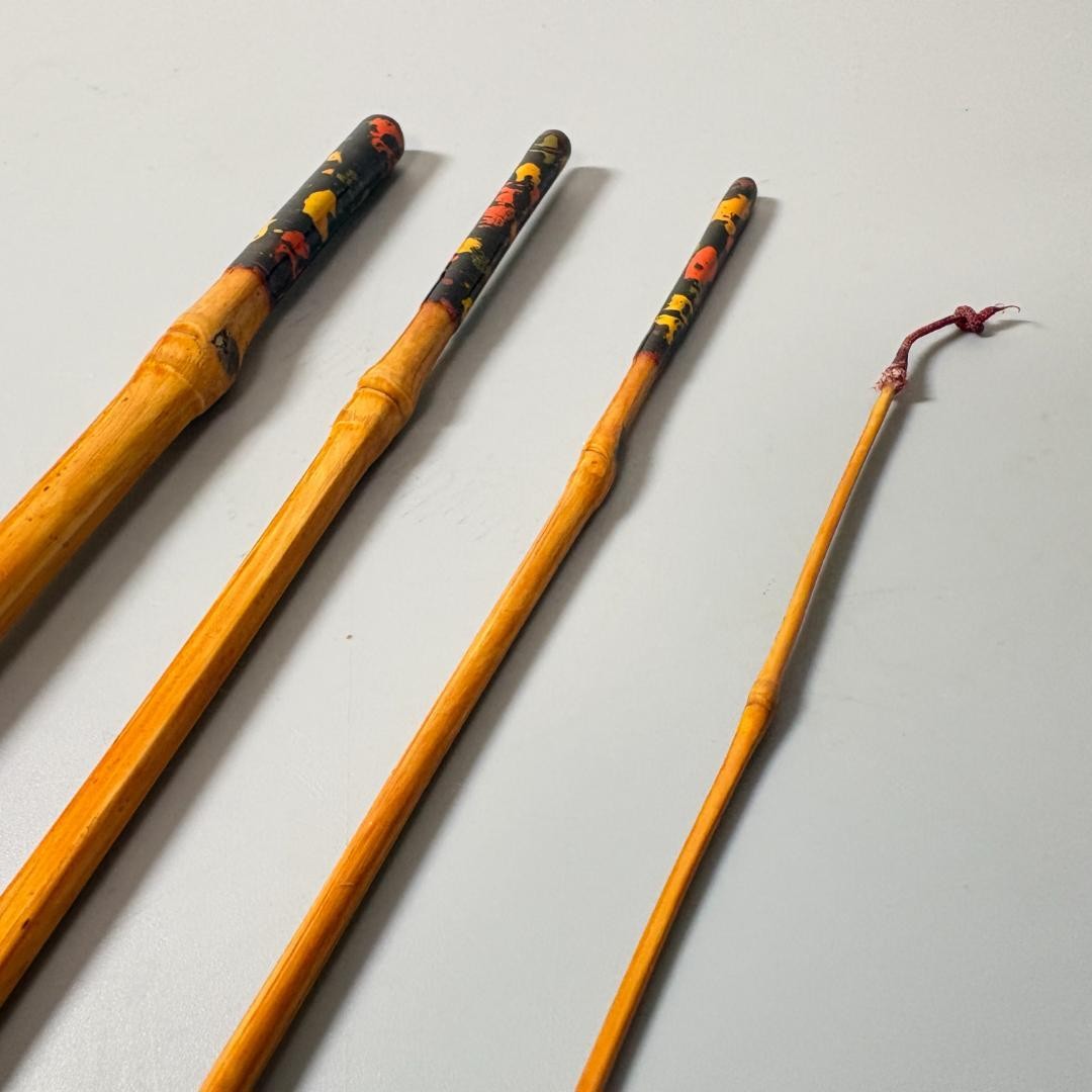 Bamboo Tanago Fish Rod Set 5pcs 60cm Japanese Accessory Collectible Used