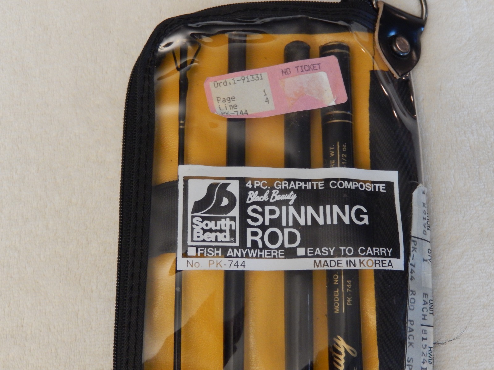 New NOS 4Pc South Bend 6.5Ft Black Beauty Pack Rod Model-PK-744