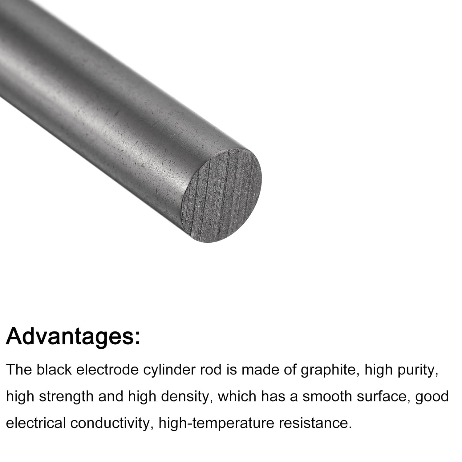 Graphite Rod Graphite Stirring Rod Cylinder Stick Carbon Rod 150x8mm Black for E