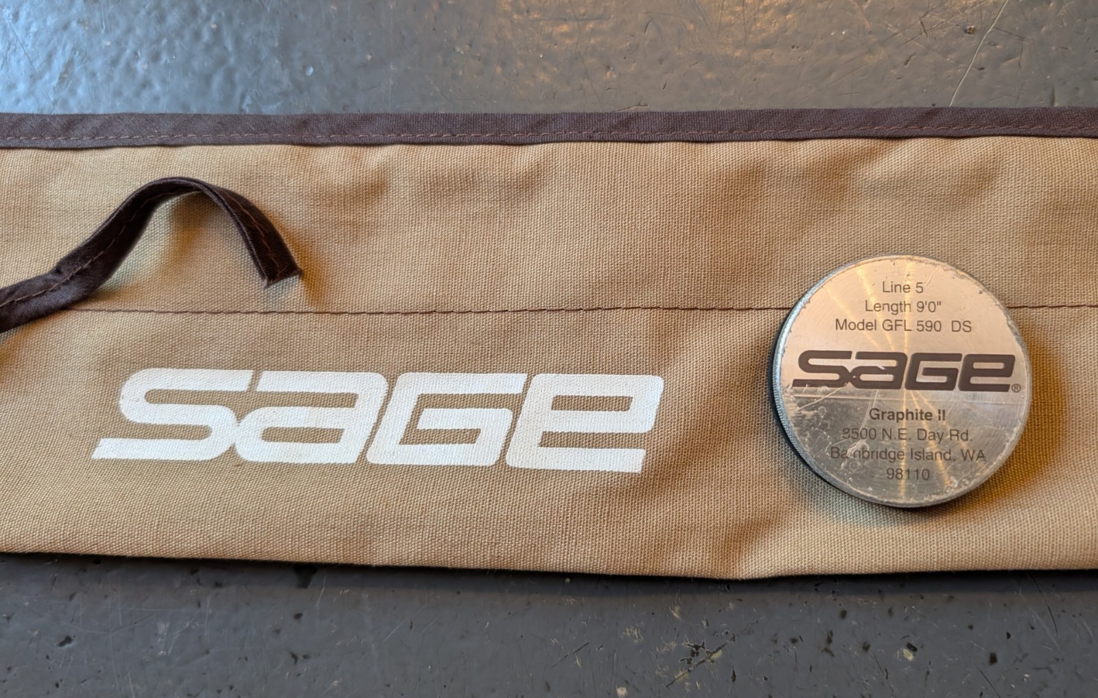 Sage Graphite II GFL 590 DS Fly Rod, 9 FT, 5 WT, 2 PC, Original Sock and Tube