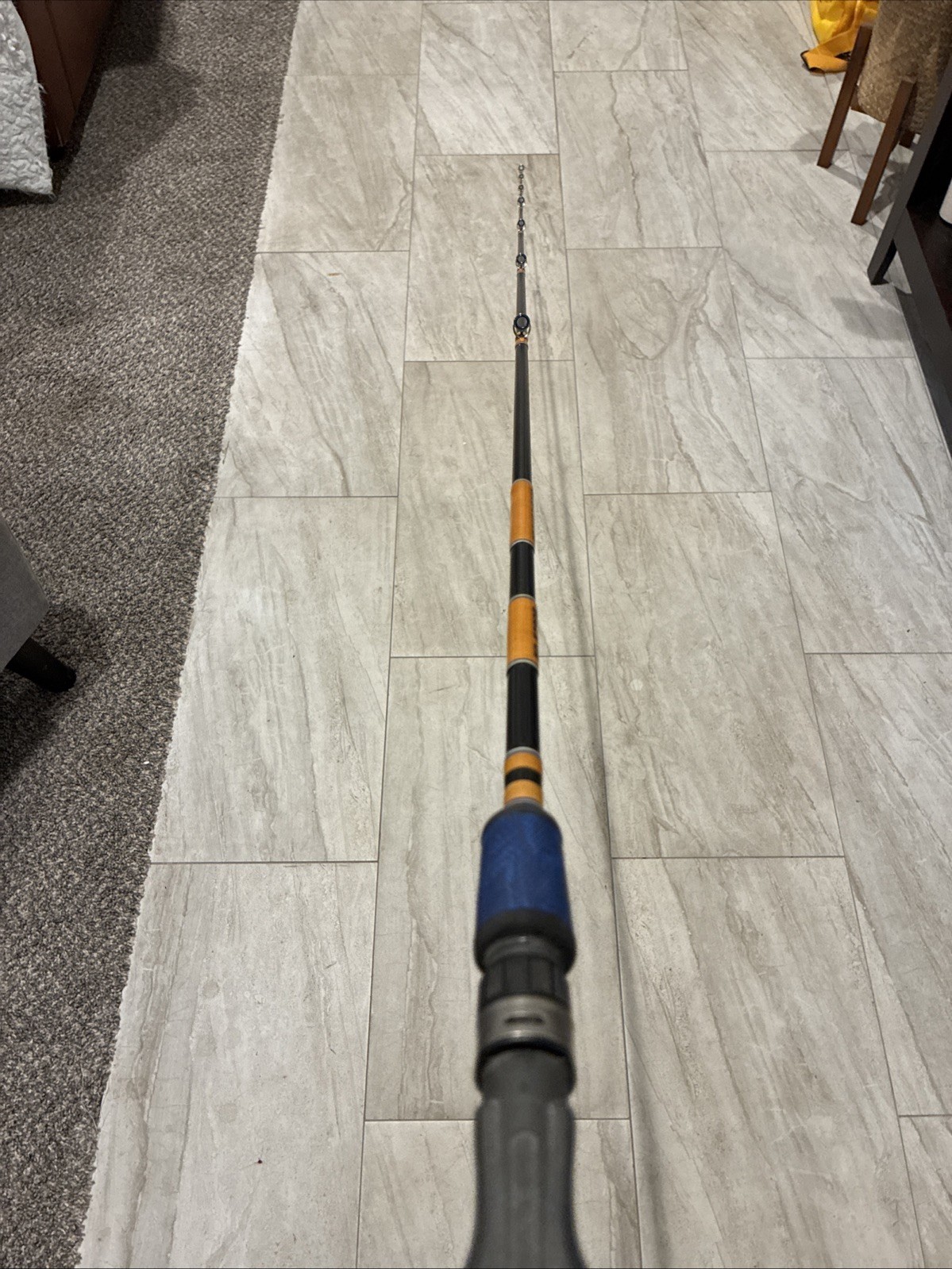 Nice Preowned custom built 6’-10” bass fishing rod “GO STROS 2017 WS Champs”