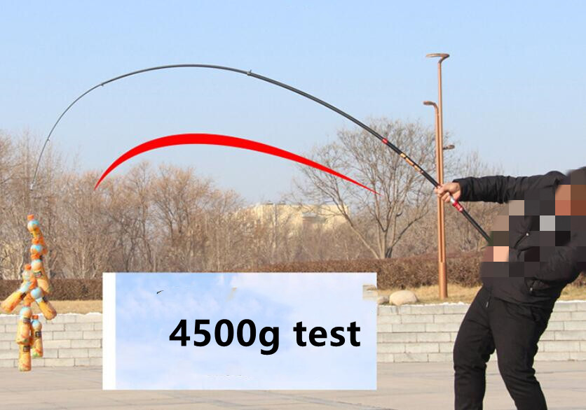 2.7M-4.5M Portable Telescopic Fishing Rod Trout Travel Rock Rod Carbon Fiber Rod