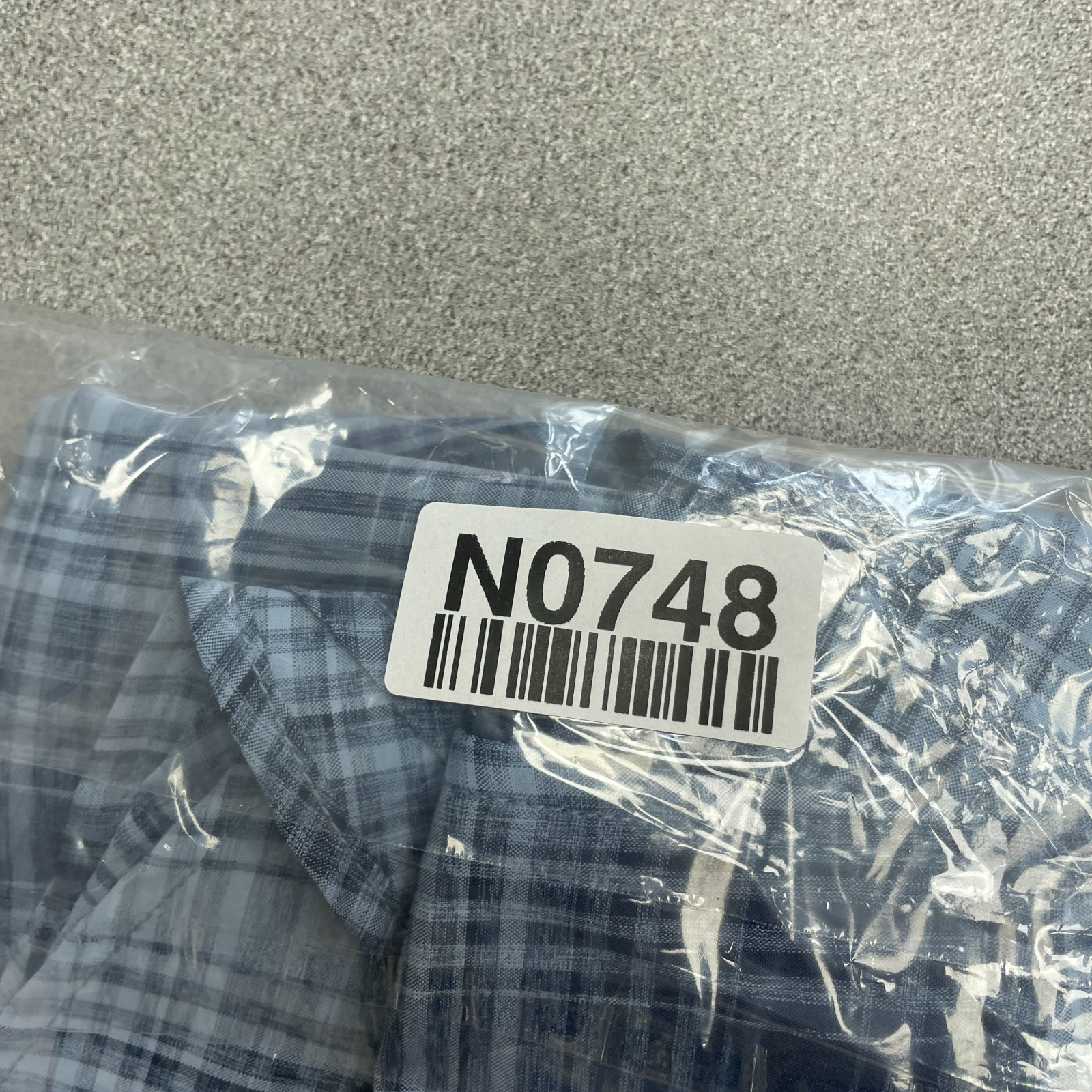 Orvis Men’s S Short Sleeve Plaid Button Up Shirt Outdoor Blue N0748