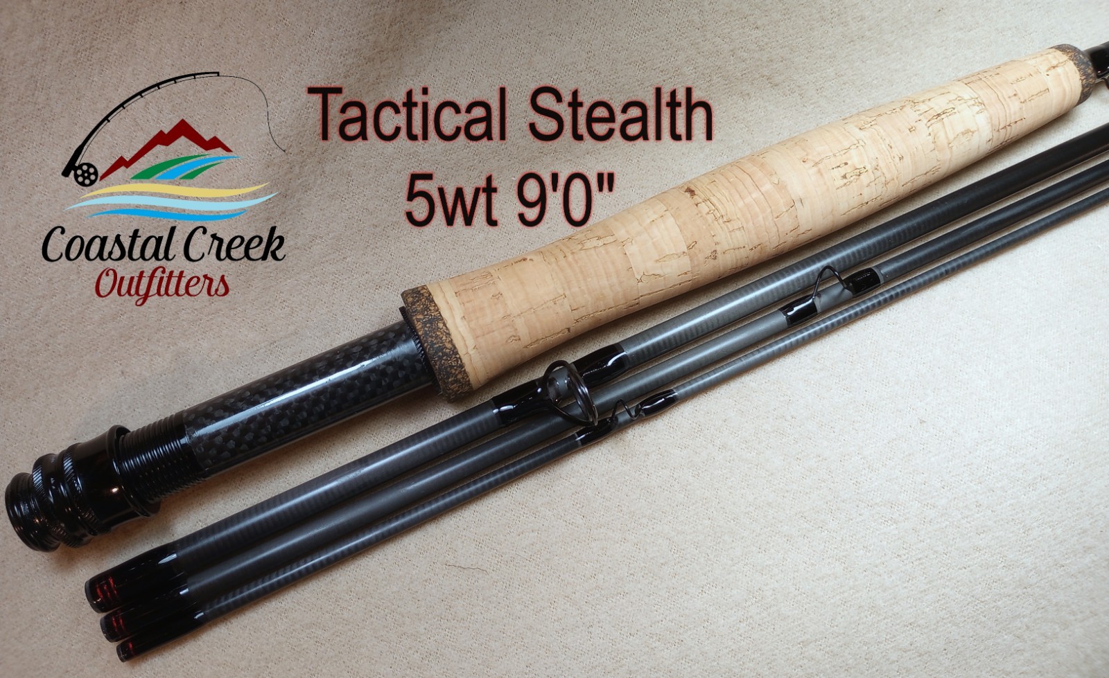 Coastal Creek Outfitters Tactical Stealth Fly Rod 5wt, 9’0″, Ready to Ship Now