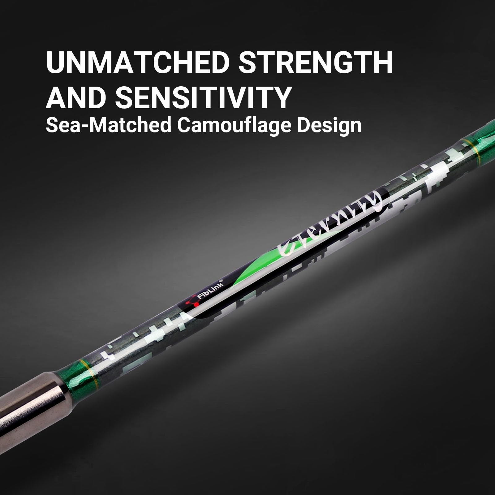 Fiblink 2-Piece Trolling Fishing Rod, Saltwater Roller Rod, Portable Big Game…