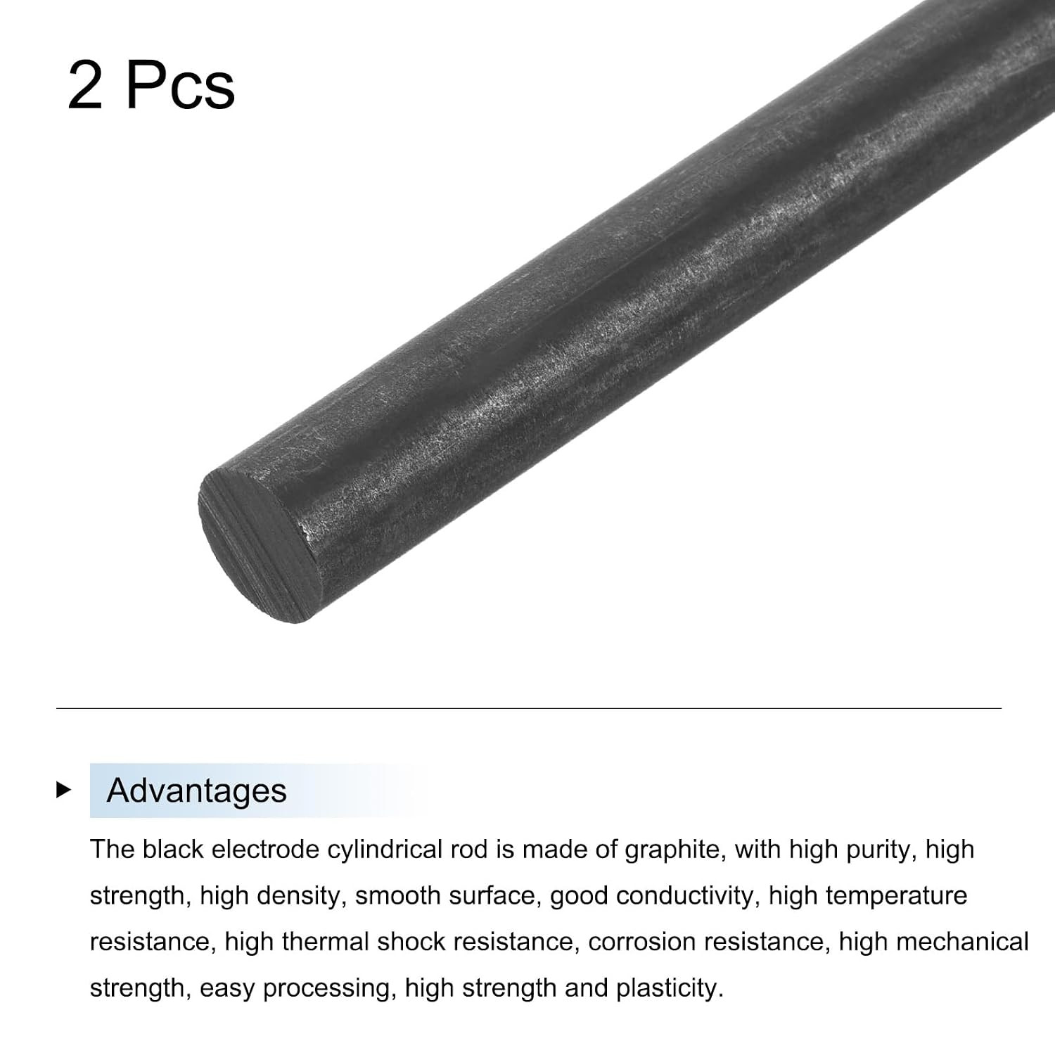 Graphite Rod, Graphite Stirring Rod Cylinder Stick Carbon Rod 305X12Mm Black for