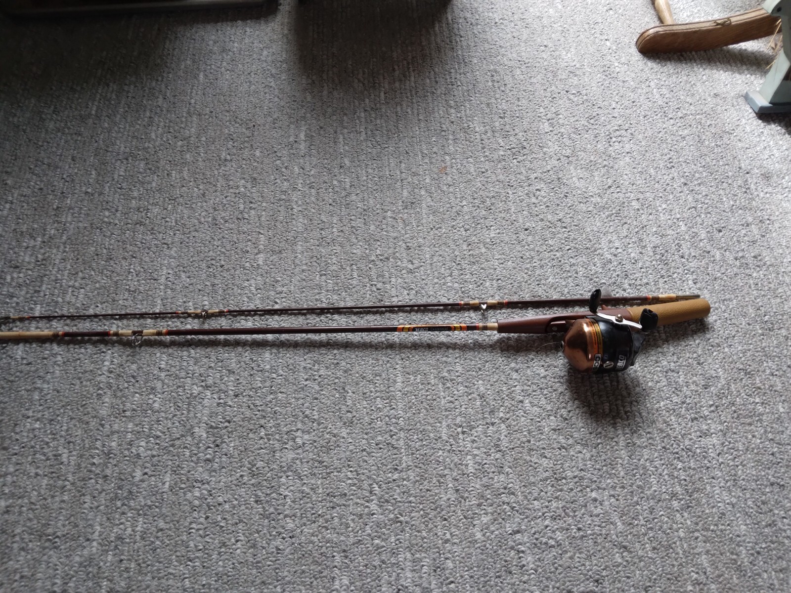 Vintage Zebco 600 rod and reel combination