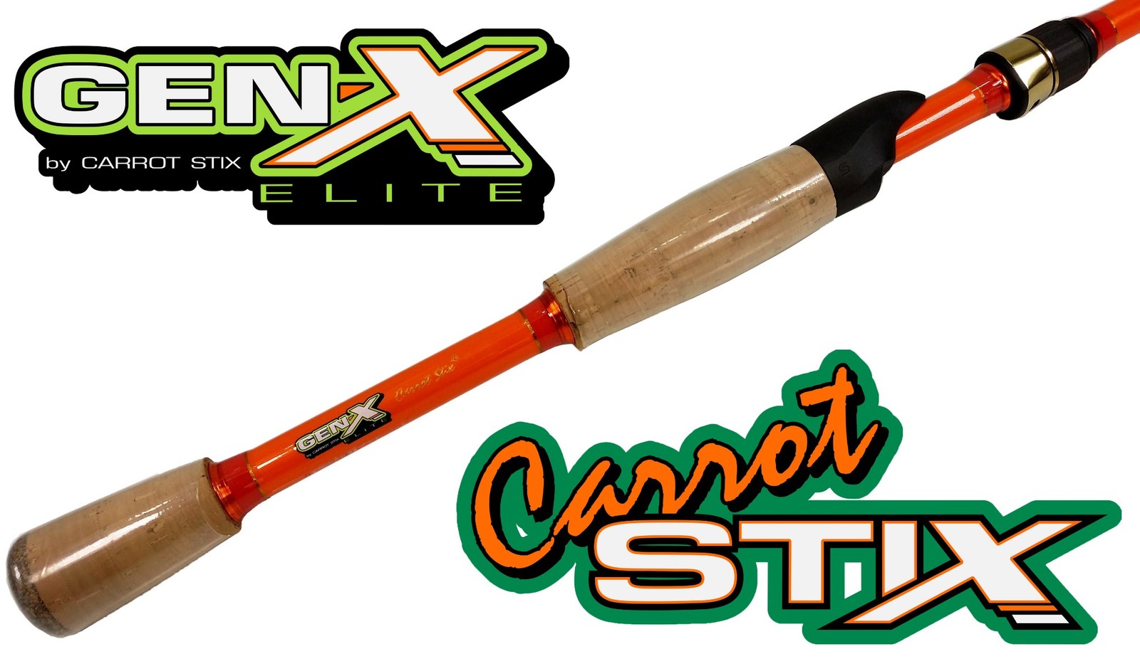 1pc Carrot Stix SPINNING 6’7-7’6″ Medium Light -M Heavy GENX ELITE Fishing Rod