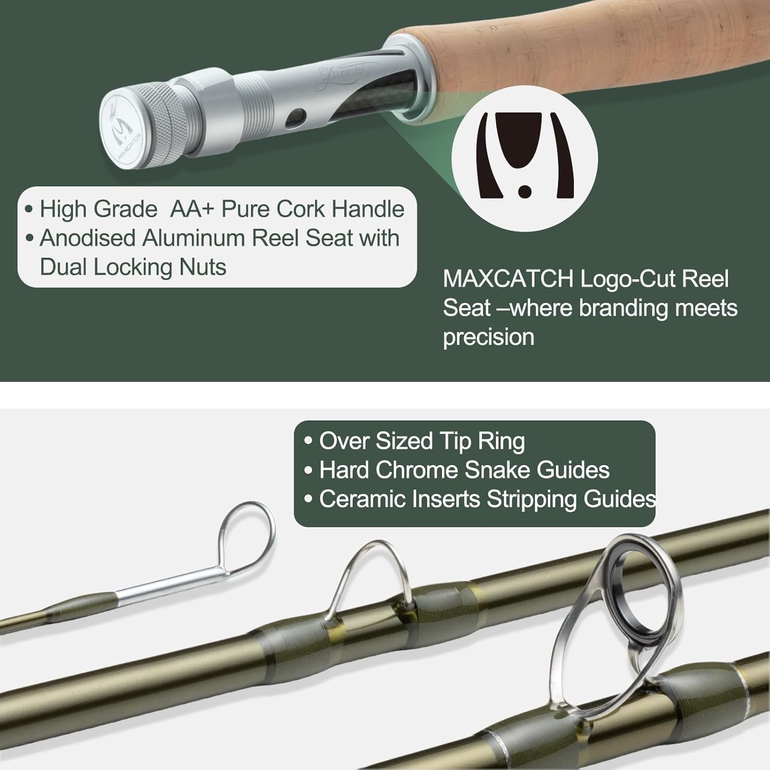 Professional Quality IM8 Graphite Fly Rod 3-12WT – Perfect for Salmon Fishing