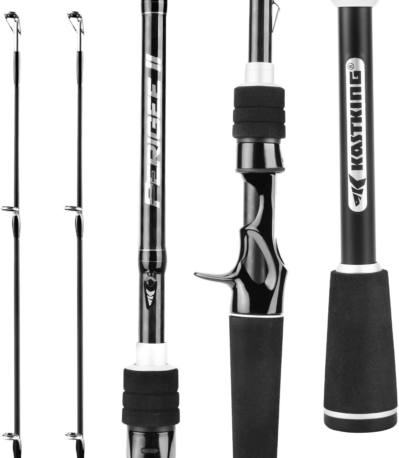 Perigee II Spinning & Casting Fishing Rods, Fuji O-Ring Line Guides, 24 Ton C…