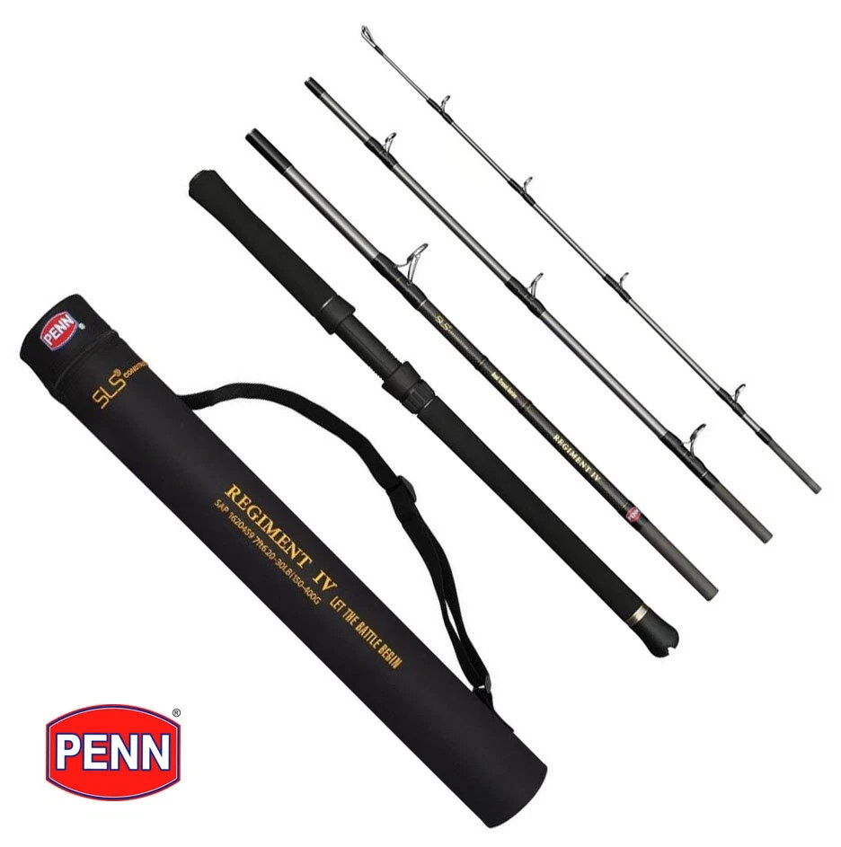 Superb Penn Regiment 4 Boat Travel 7ft6in 4pc 30/50lb Saltwater + Tube 1620460