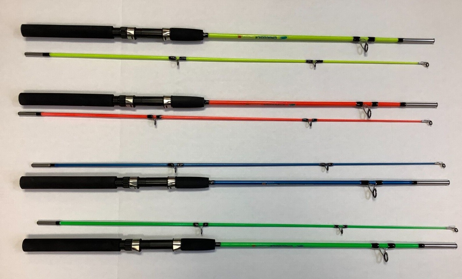 CROCODILE 180 AY 6′ solid fiberglass fishing rod~2 section-Pick Your Color