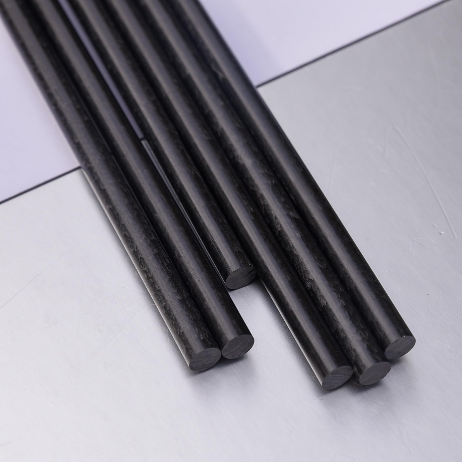 3 PCS Round Acetal Copolymer Rods 1 Inch x 12 Inch Black POM-C Plastic Bar