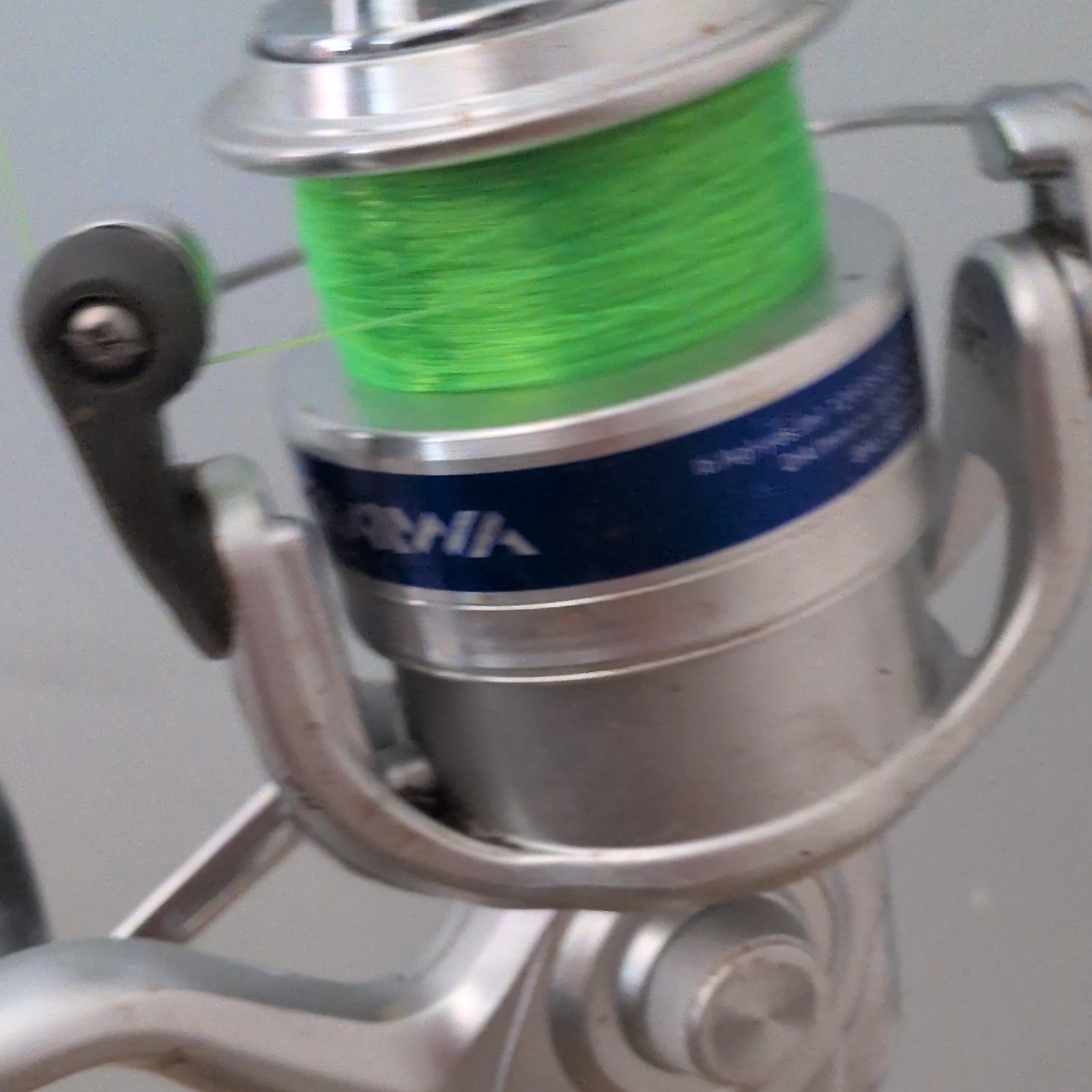 Daiwa D Wave Fishing Rod & Spinning Reel Silver Black with Green Line