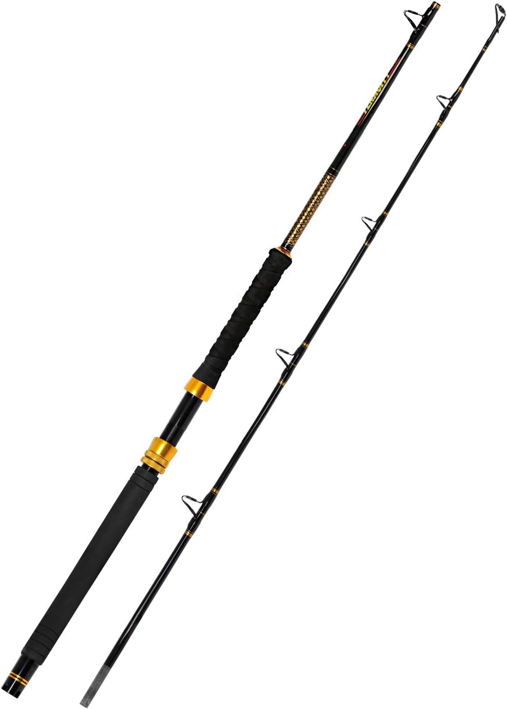 Fishing Trolling Rod 1/2 Piece Saltwater Offshore Rod Heavy Duty Boat Fishing