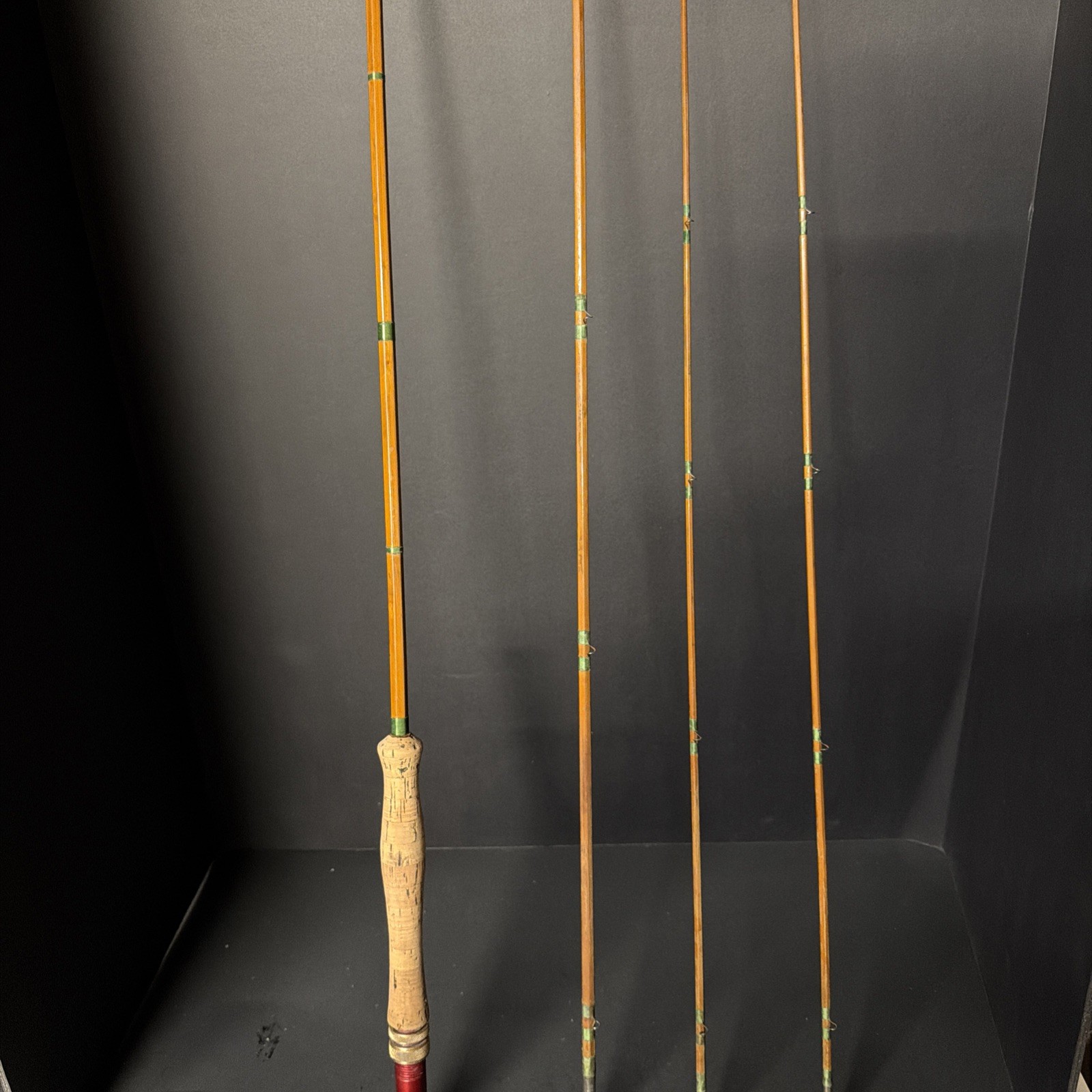 Walton Powell (BAMBOO) 9′ 1″ # 4pc 2 top Fly Fishing Rod ULTRA RARE!!!