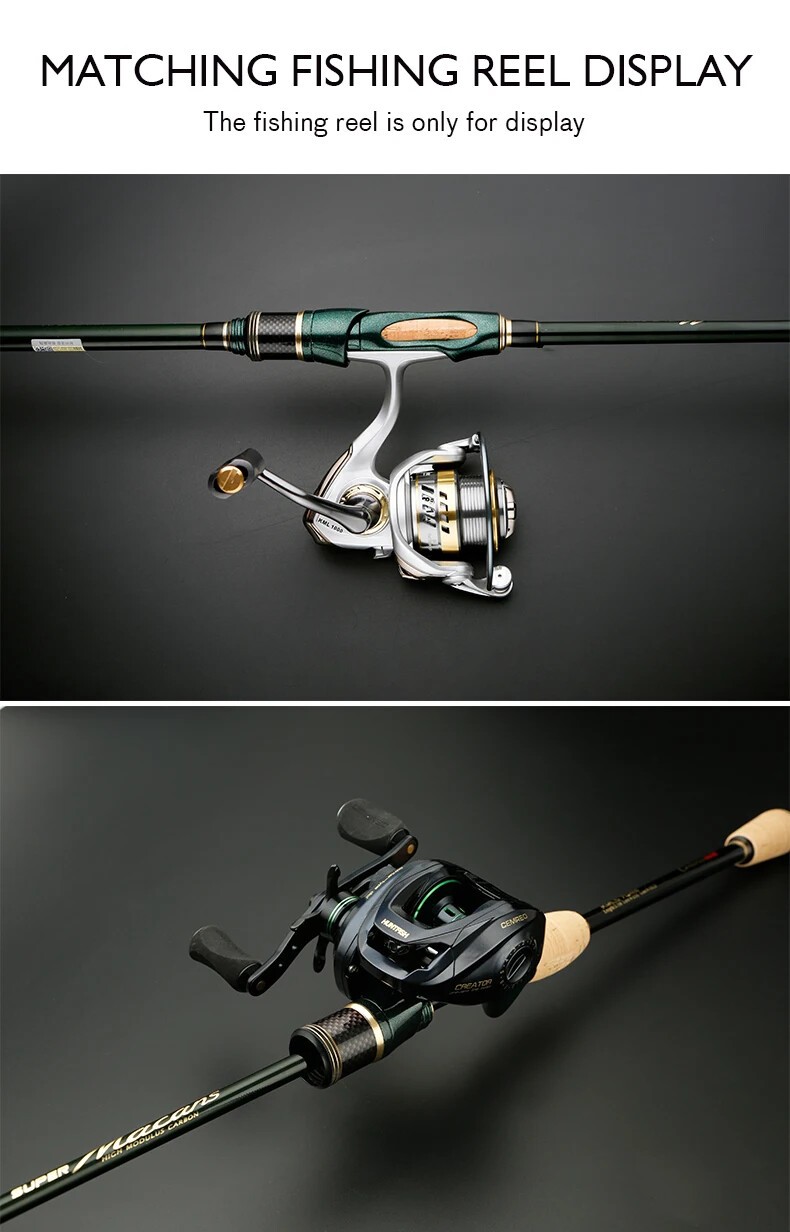 Spinning Casting Carbon Fishing Rod 4-5 Sections 1.8m/2.1m/2.4m Travel Rod