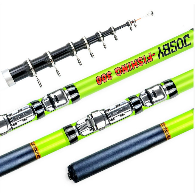 Spinning Rod Rock Fishing Carbon Fiber Mini Telescopic 1.5/1.8/2.1/2.4/2.7/3.0M