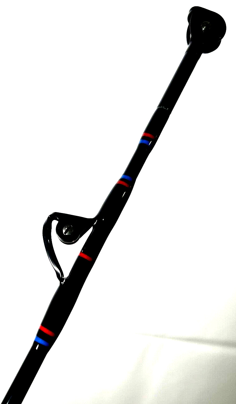 Seeker G 6463XXH-6 1/4 AR Black Steel Graphite 80-100Lb Roller G Fishing Rod USA