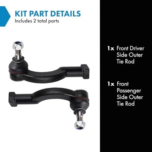 Outer Driver and Passenger Side Tie Rod Set 2 Piece Compatible with PSA60565