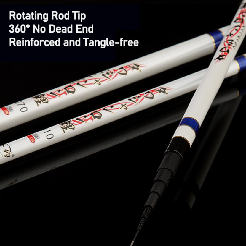 1.5M-5.4M Mini Spinning Fishing Rod Telescopic Carbon Fiber Fishing Pole