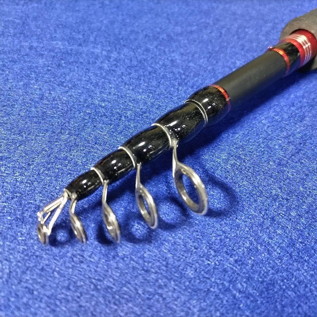 7ft Telescopic Baitcasting Rod, Sea Bass & Rockfish, Portable, 6-Piece