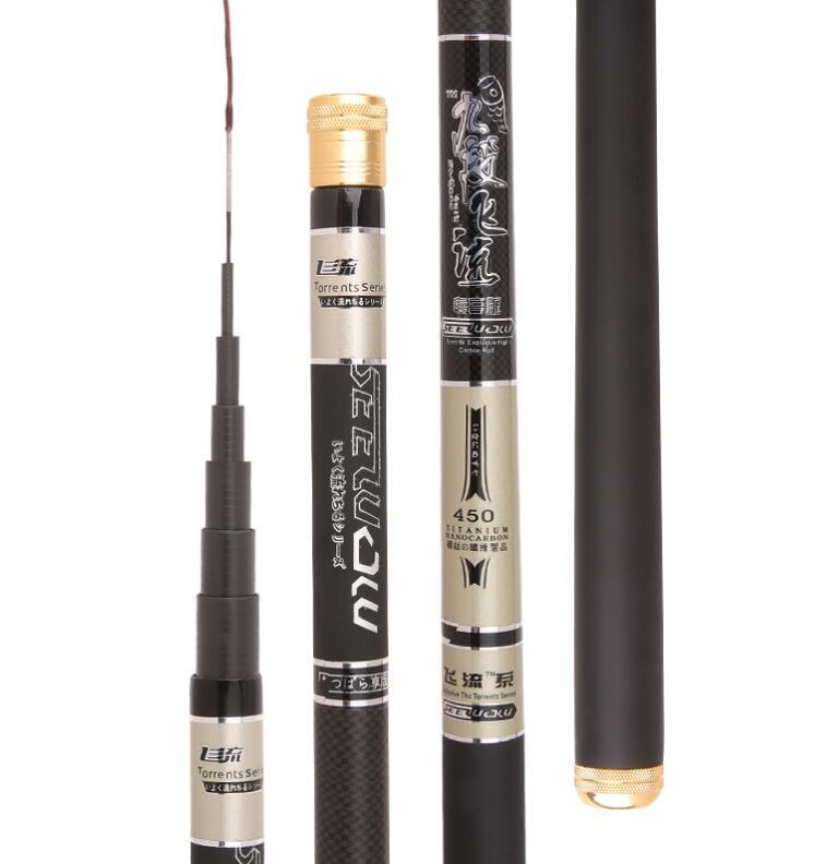 Carp Poles Fishing Rods Carbon Fiber Telescopic Fishing Poles Stream 3.6M-7.2M