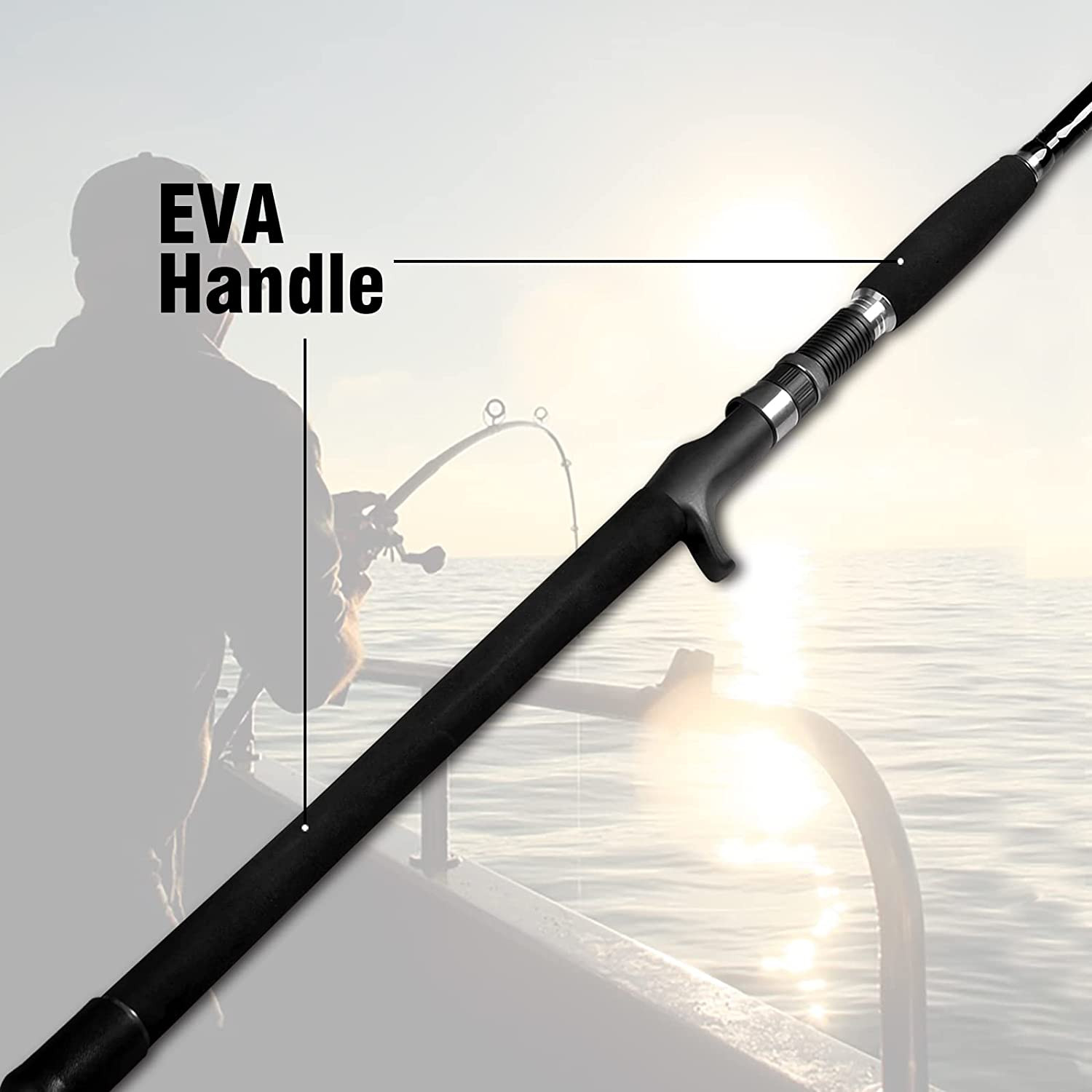 Travel Casting Rod Saltwater Offshore Jigging Trolling Heavy Fishing Pole 6/7/8″