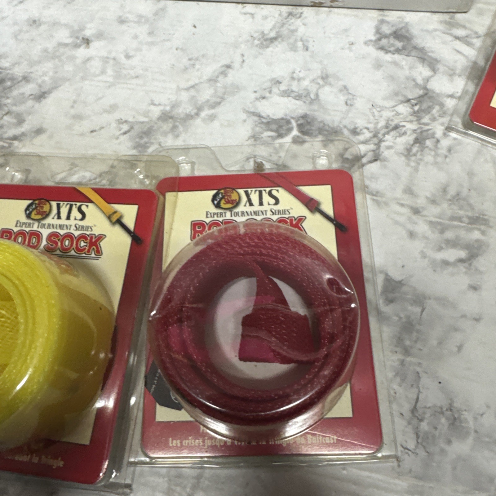 Bass Pro Shops XTS Rod Socks • Baitcast Rod Up To 6’6″ Red & Yellow–