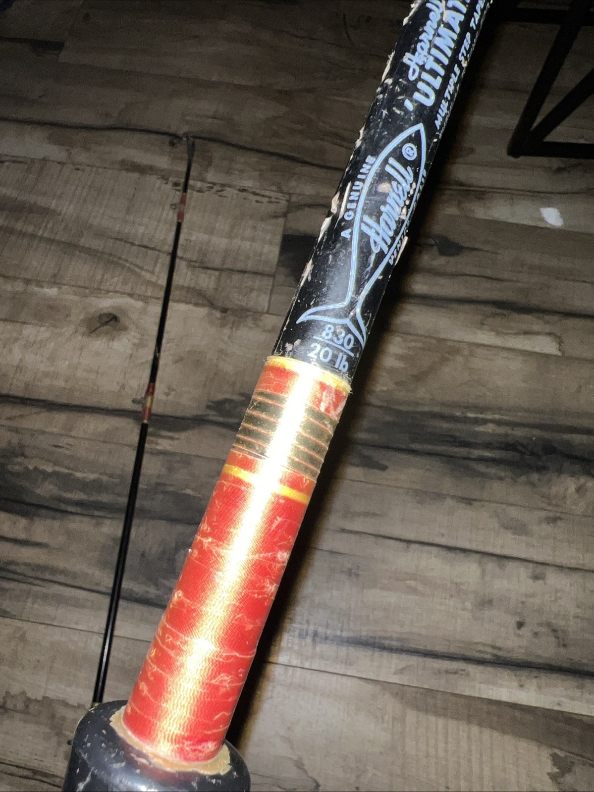 Vintage HARNELL 830 2pc Fishing Rod With Cork Handle 7’6” USA 20lb Line