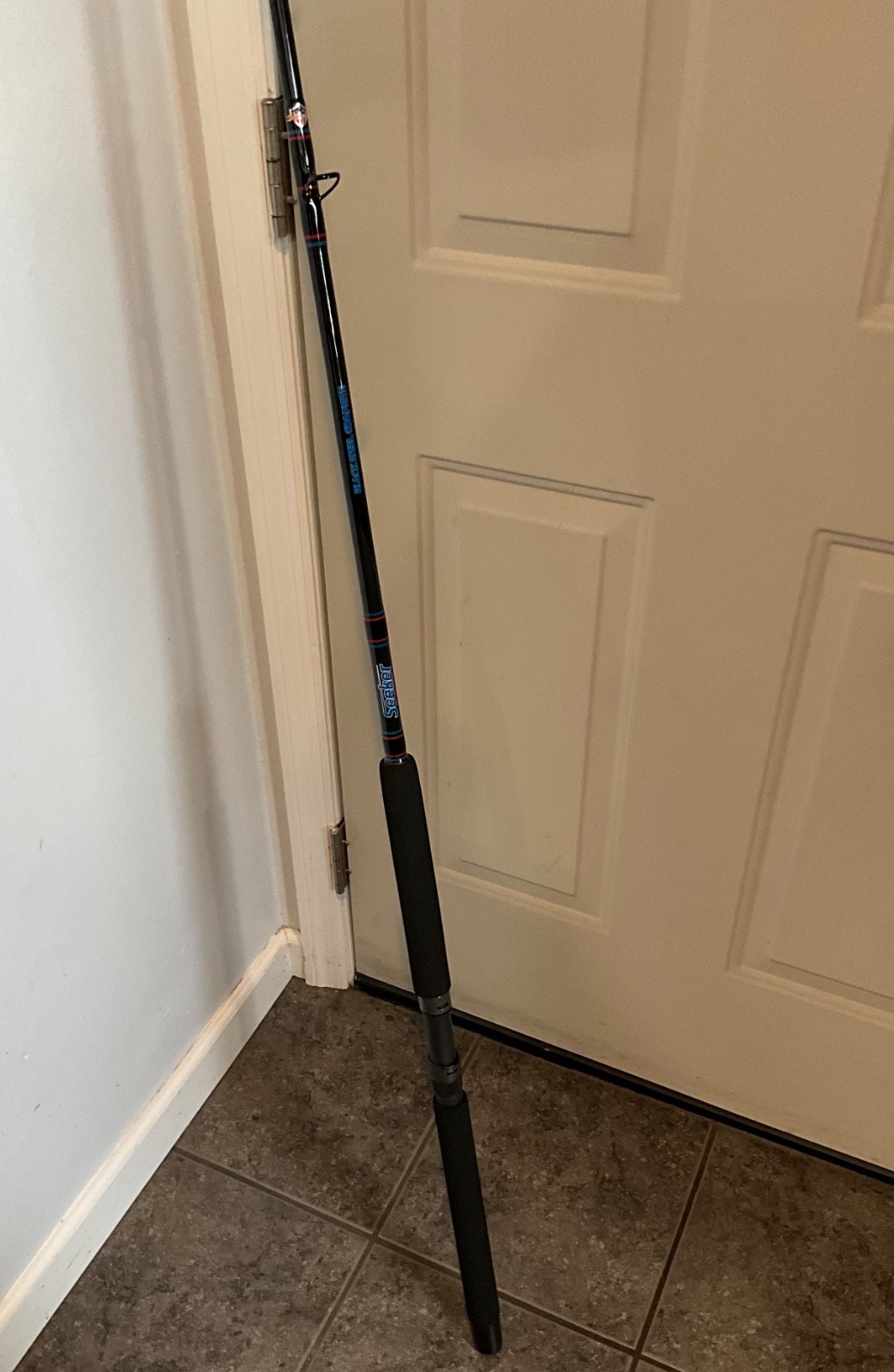 SEEKER ONE-PIECE FUJI GUIDE BLACK Steel Graphite G270-8 FT LIVE BAIT FISHING ROD