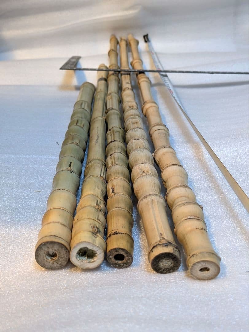 Hotei Bamboo Sticks Craft Material 35-60cm Slim Natural Used