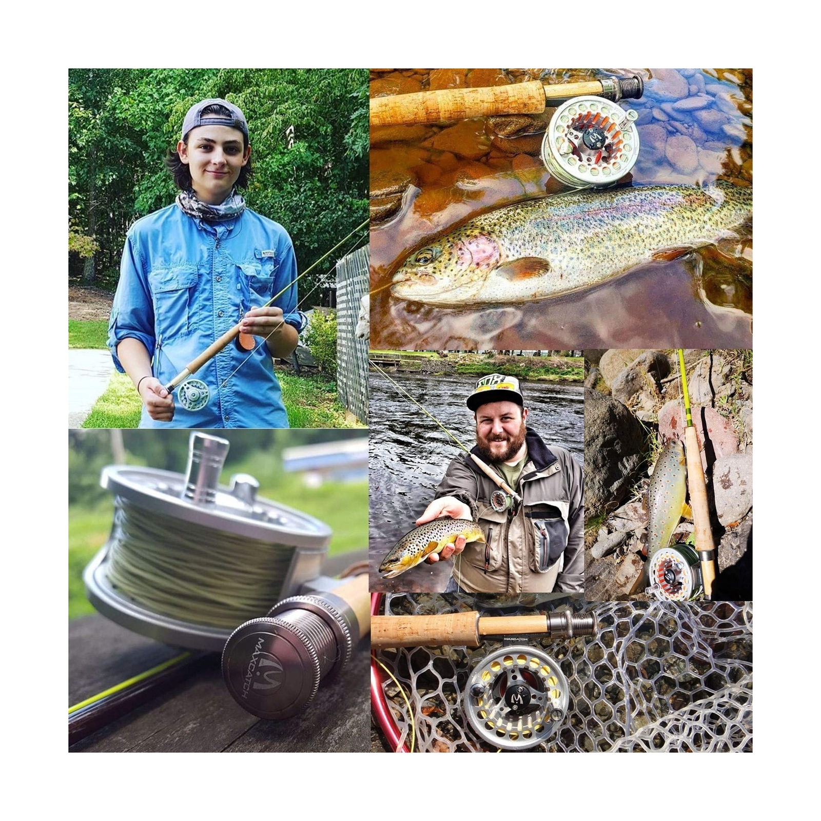 M MAXIMUMCATCH Maxcatch Ultra-Lite Fly Rod for Stream River Panfish/Trout Fis…