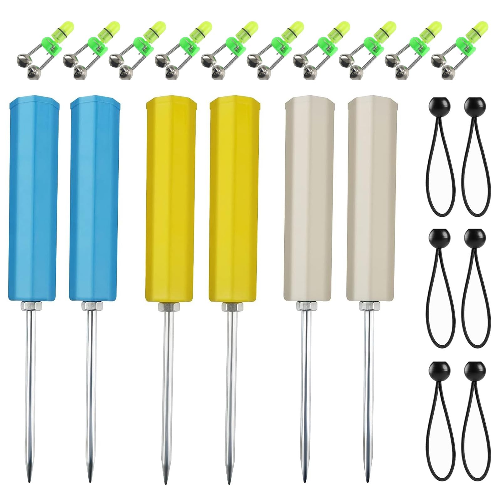 Mouhike 6 Pack Fishing Rod Holders Ground Support Fishing Pole Holder For Bank