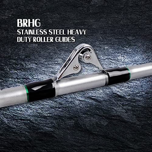 Saltwater Fishing Rod 1 Piece Trolling Rod Deep Drop Sea Roller Rod Big Game