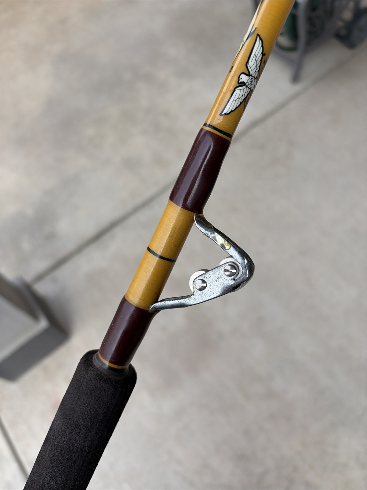 Vtg Fenwick ST 1655 PacificStik Fenglass 30-80Lb Fishing Rod 7 Guides 51/2 Feet