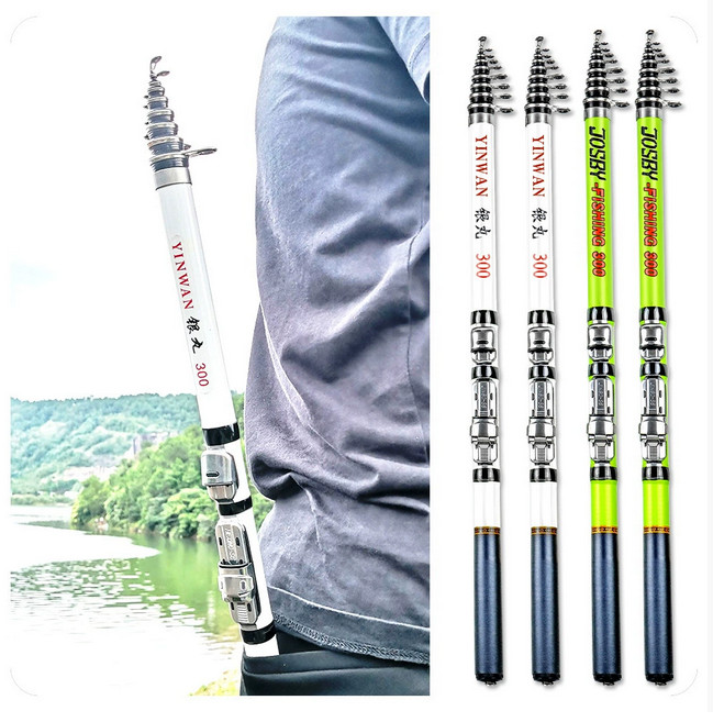 Spinning Rod Rock Fishing Carbon Fiber Mini Telescopic 1.5/1.8/2.1/2.4/2.7/3.0M