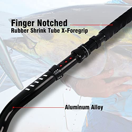Bent Butt Trolling Rod 2-Piece Saltwater Offshore Fishing Rod Big Game Roller