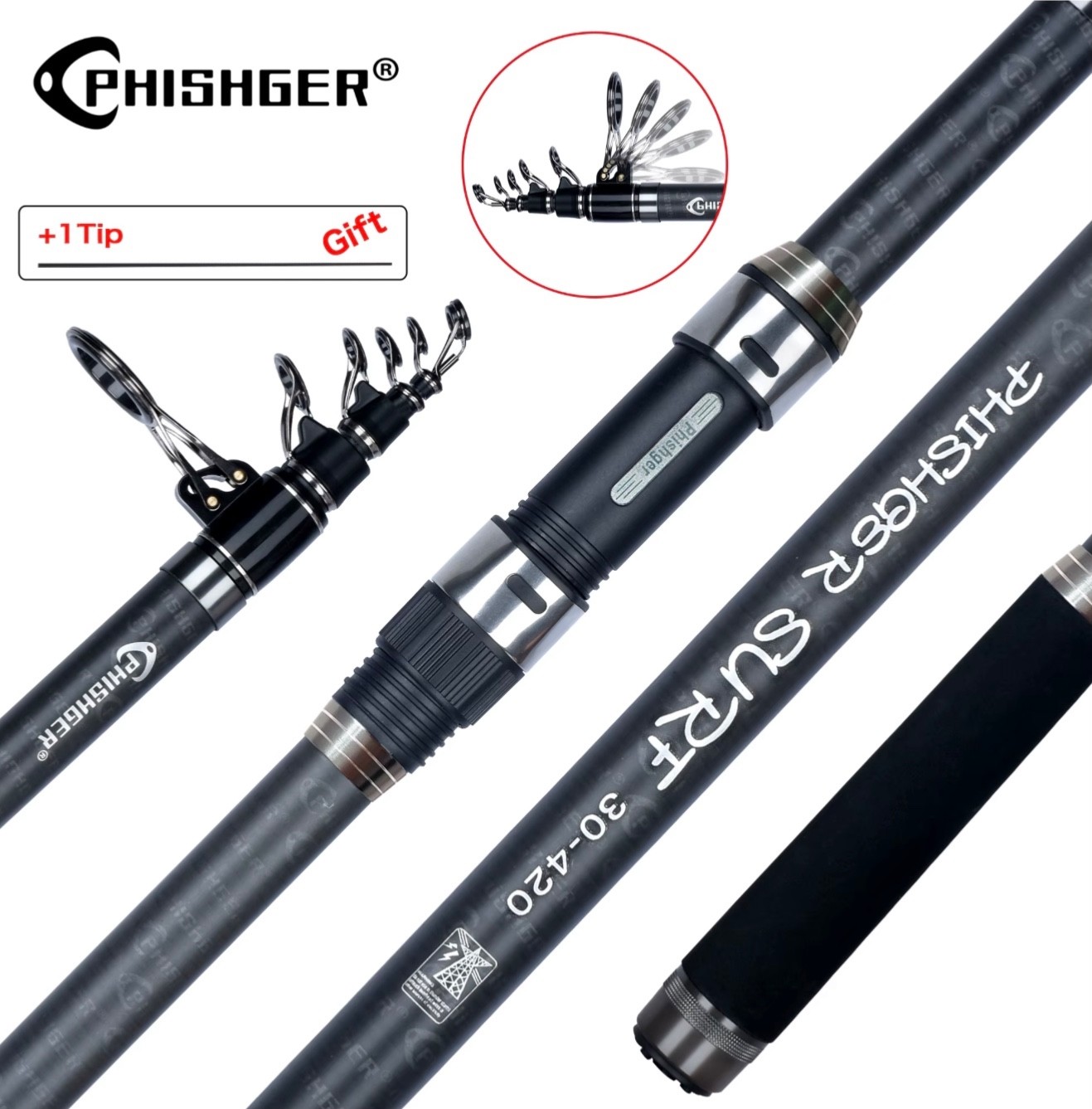 Telescopic Fishing Rod Sea Saltwater Freshwater Rods Various