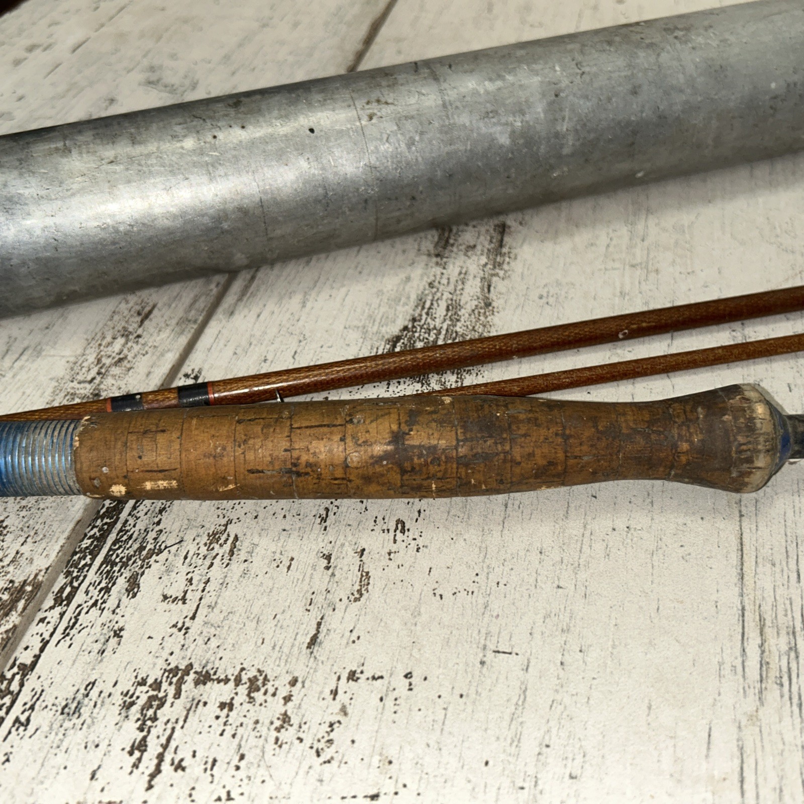 Vintage Conolon Fiberglass Fly Rod Vagabond 385 w/ Aluminum Tube 3pc Made in USA