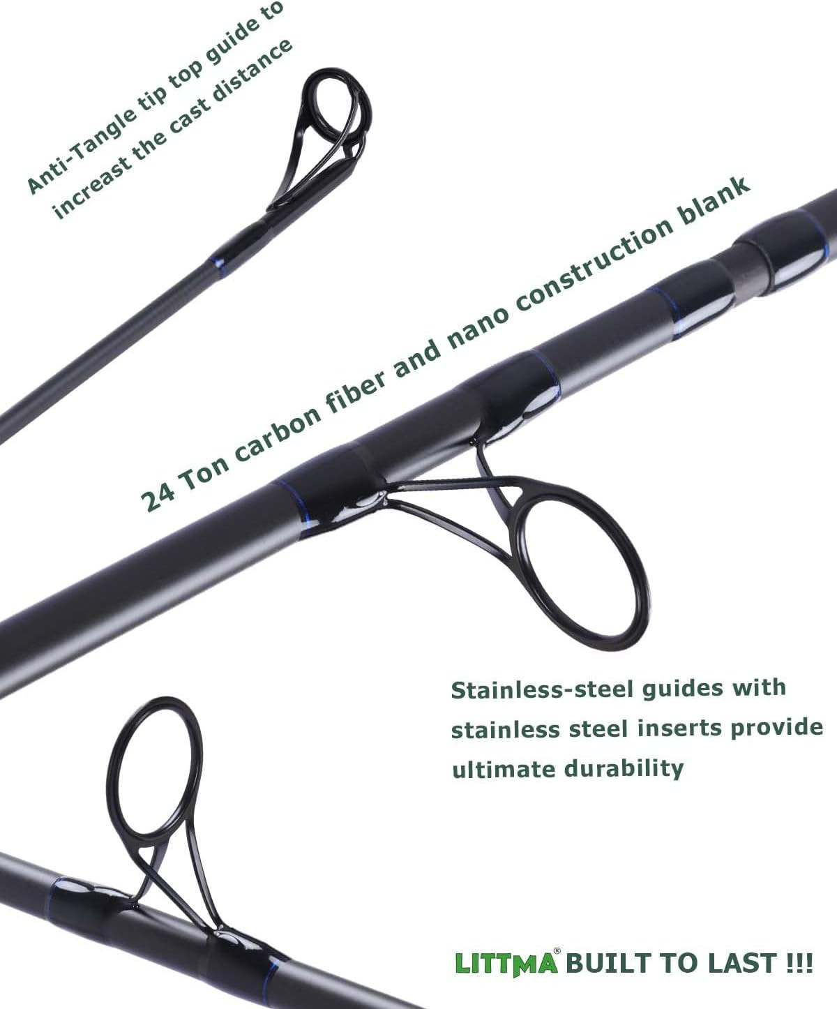 Surf Spinning Rod – 9/10/11/12Ft Graphite Saltwater Fishing Rod with Durable Sta