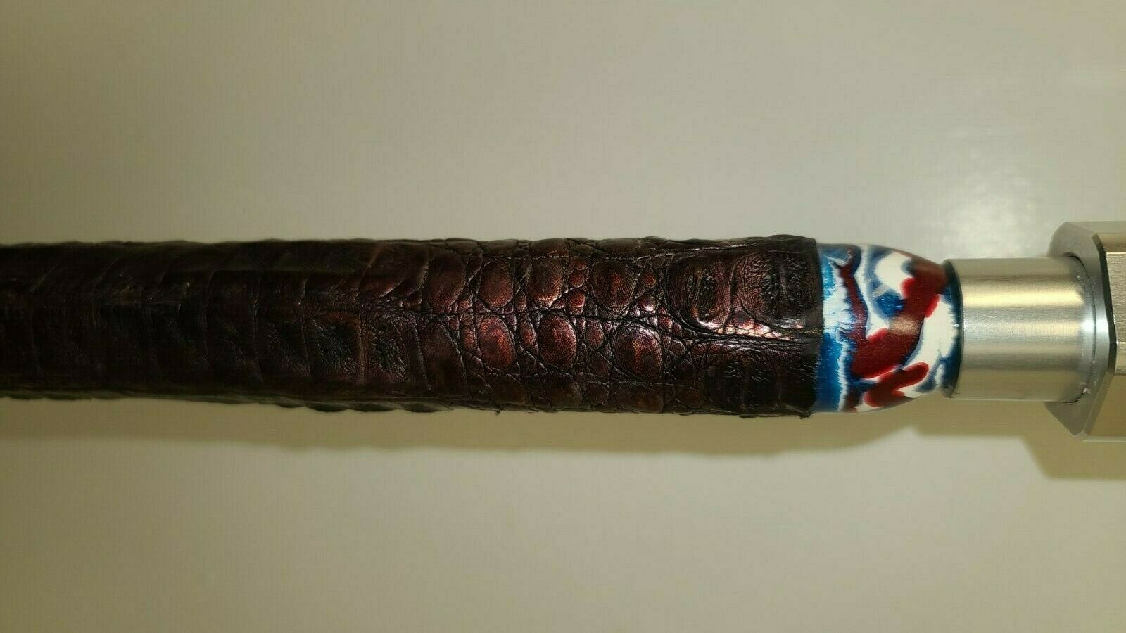 Custom Fishing Rod, Real Crocodile Skin Grips, Awesome Paint Job, ADJUSTABUTT – 