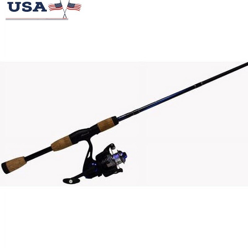 Conquest Crappie Spinning Fishing Rod Reel Combo 6’6″ Medium Light Durable 2500