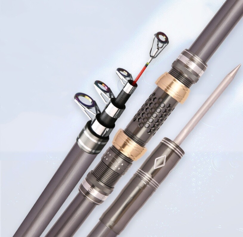 Rock Fishing Rod Carp Telescopic Sea Rod Spinning Rod Carbon Fiber Pole 2.1-3.6M
