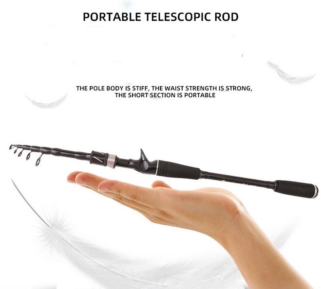 Telescopic Fishing Rod Carp Carbon Fiber Fishing Rod 1.8M-3.6M Spinning Casting