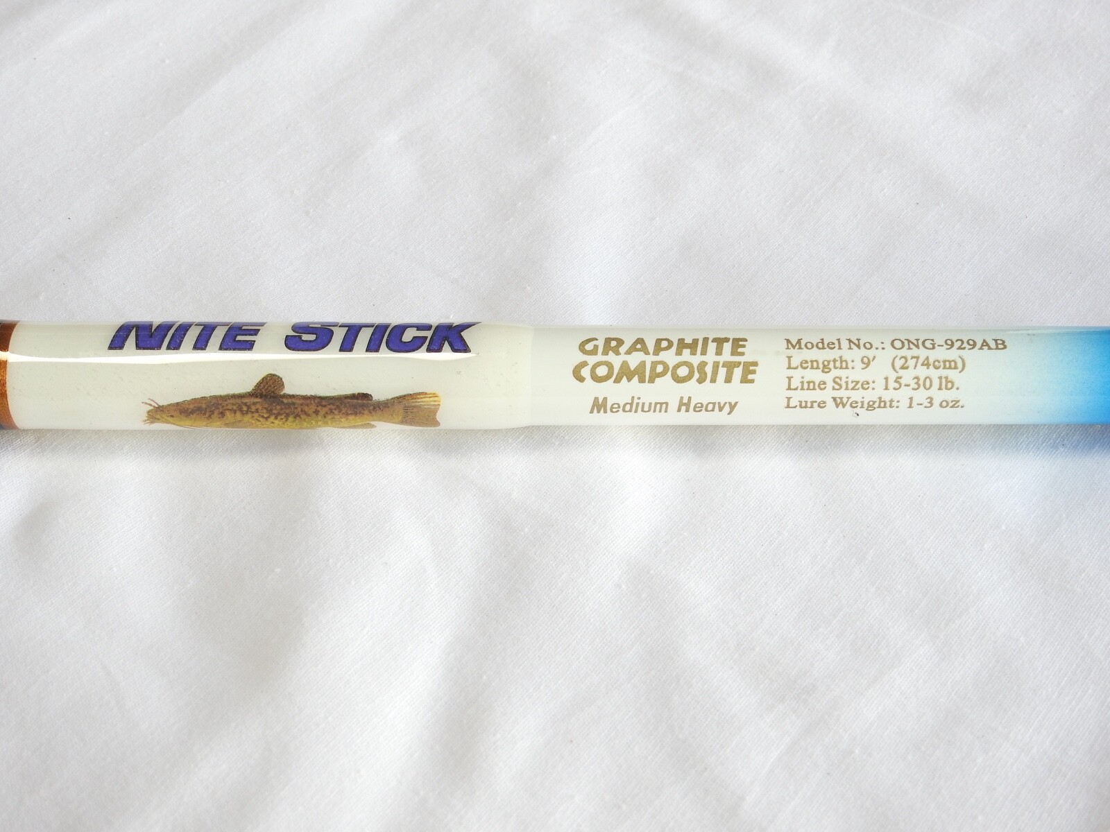 Classic Nite Stick Catfish Casting Rod 9′ 2PC Glow Tip Blue