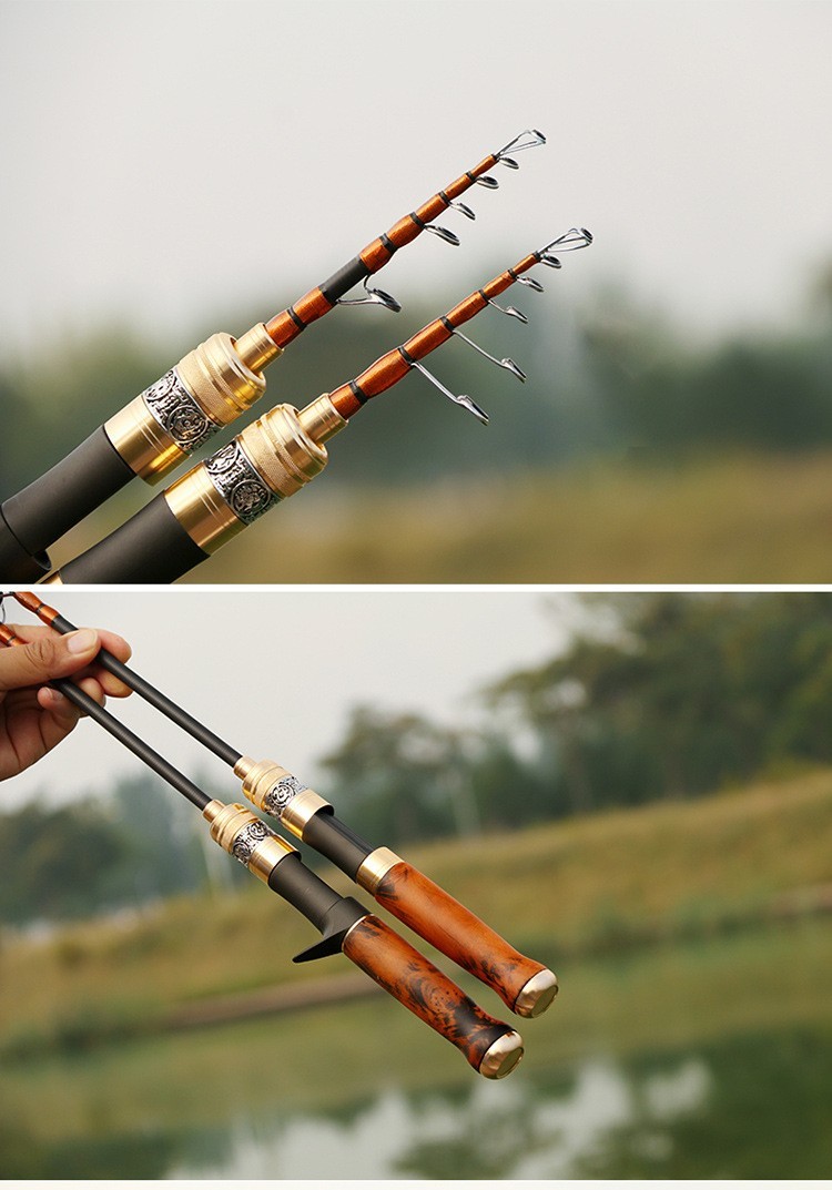 Telescopic Fishing Rods Spinning Casting Rod Carbon Fiber Travel Rod Ultra Light